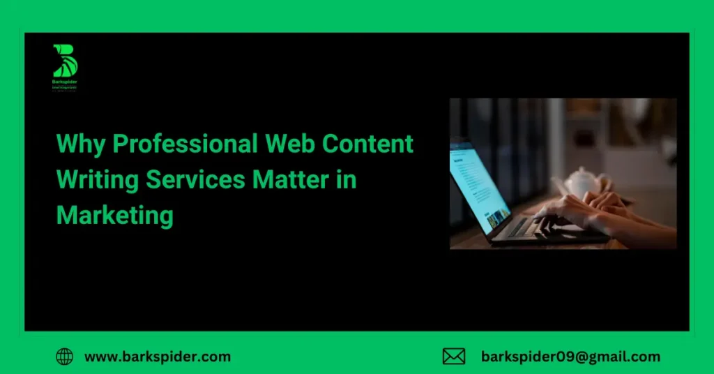 Why Professional Web Content Writing Services Matter in Marketing